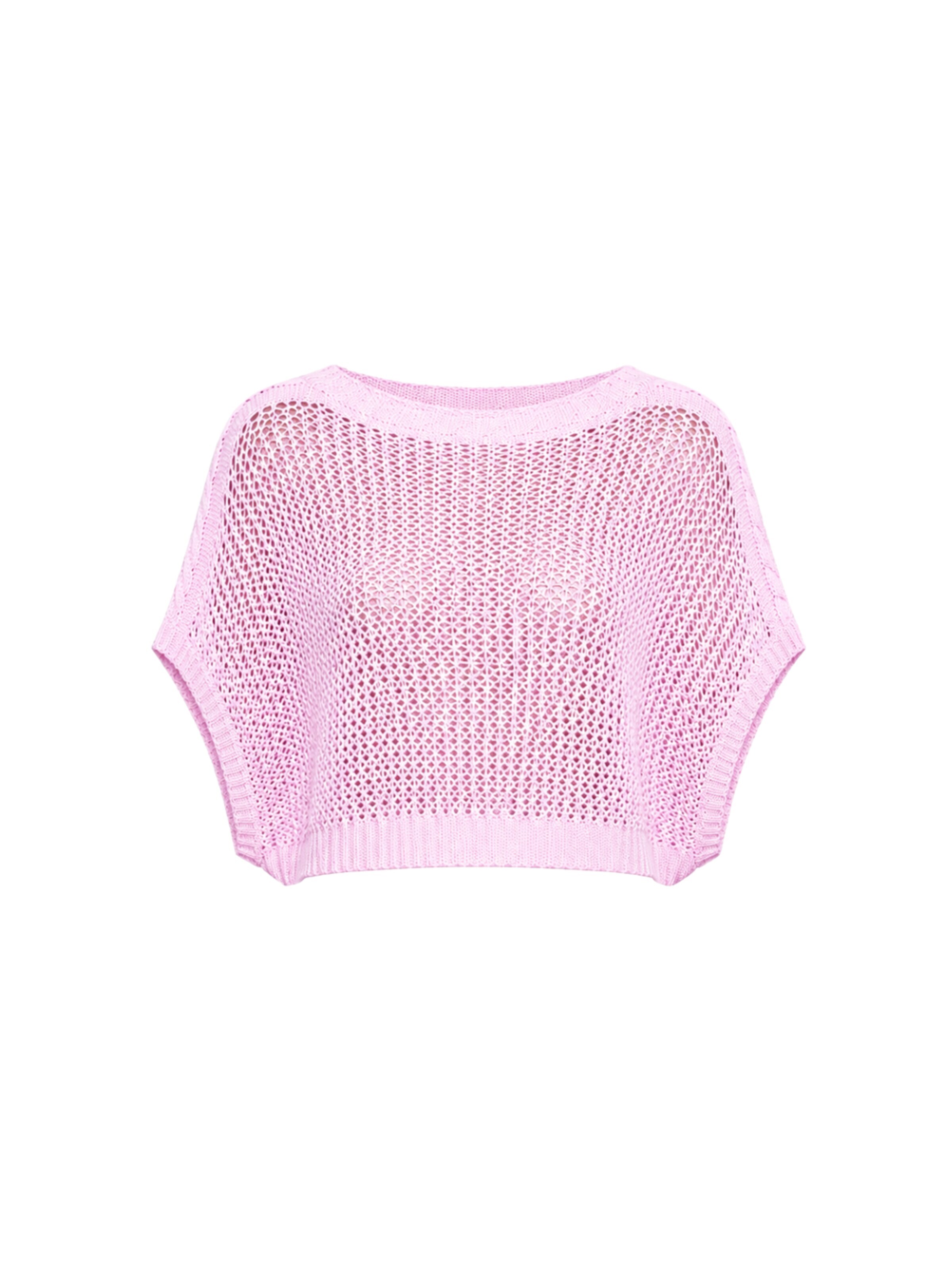 Süel knitwear Sticktop 'Birthday'‌‌‌‌ in Pink: Vorderseite
