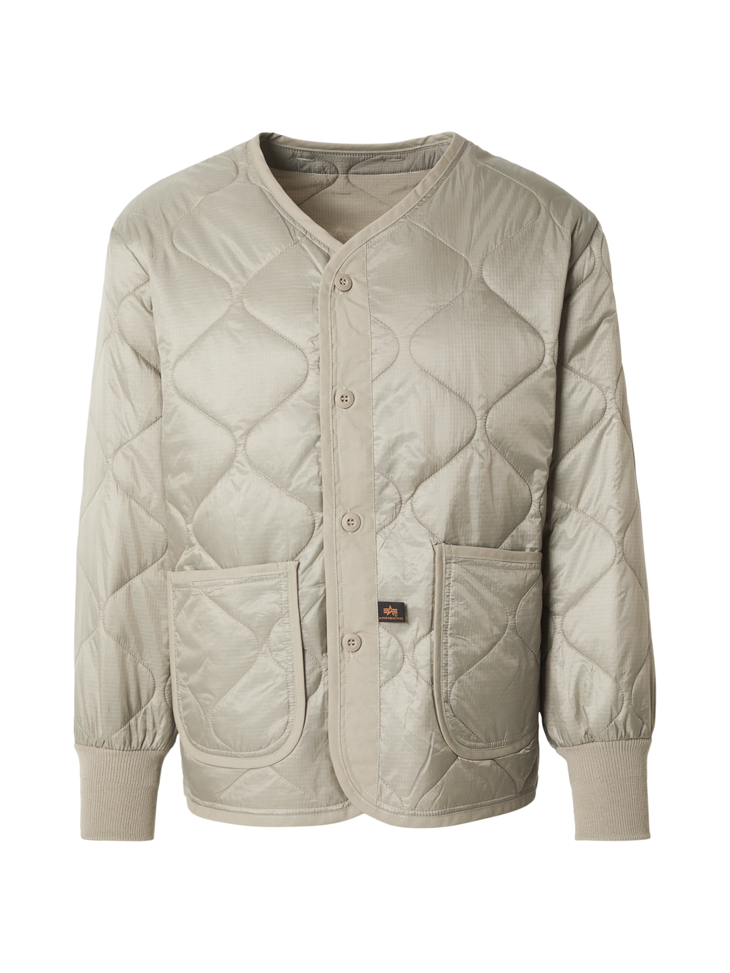 ALPHA INDUSTRIES Kevad-sügisjope 'Heritage', värv beež: eest vaates