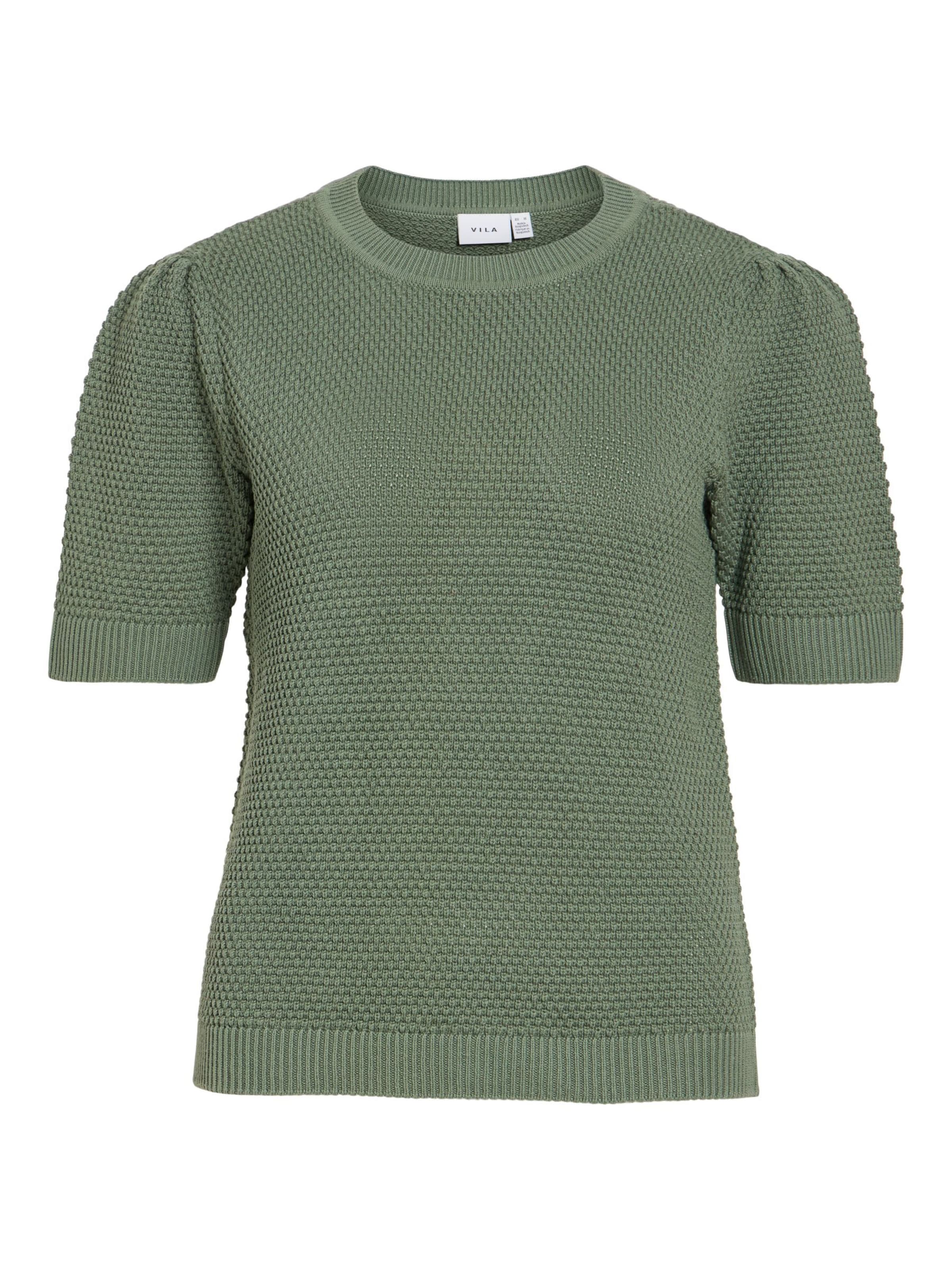 VILA Sweater in Green: front