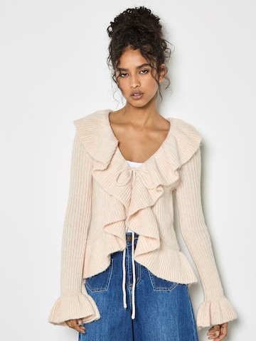 Apricot Strickjacke in Beige: Vorderseite