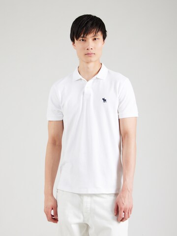 T-Shirt Abercrombie & Fitch en blanc : devant