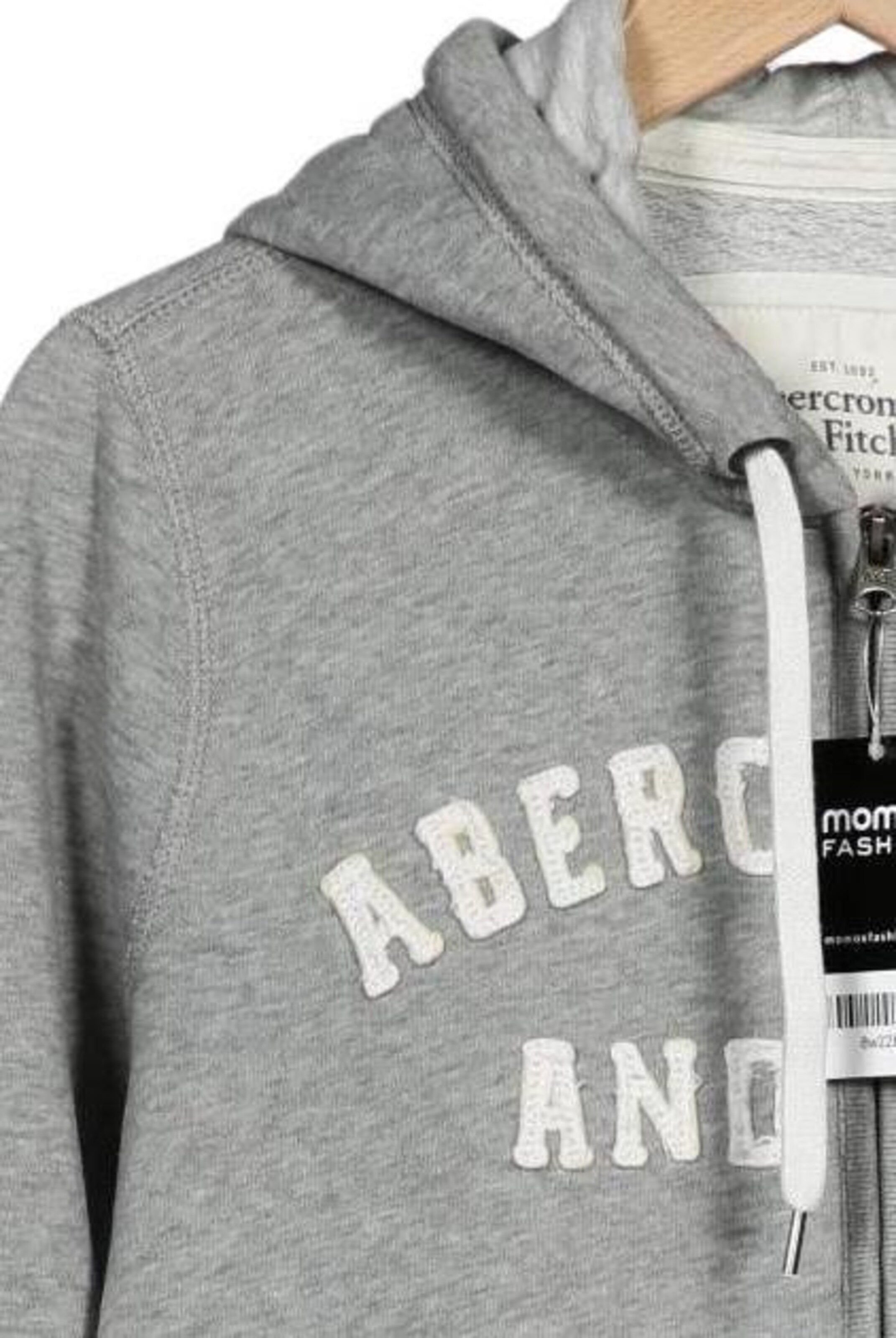 Abercrombie & Fitch Kapuzenpullover L in Grau