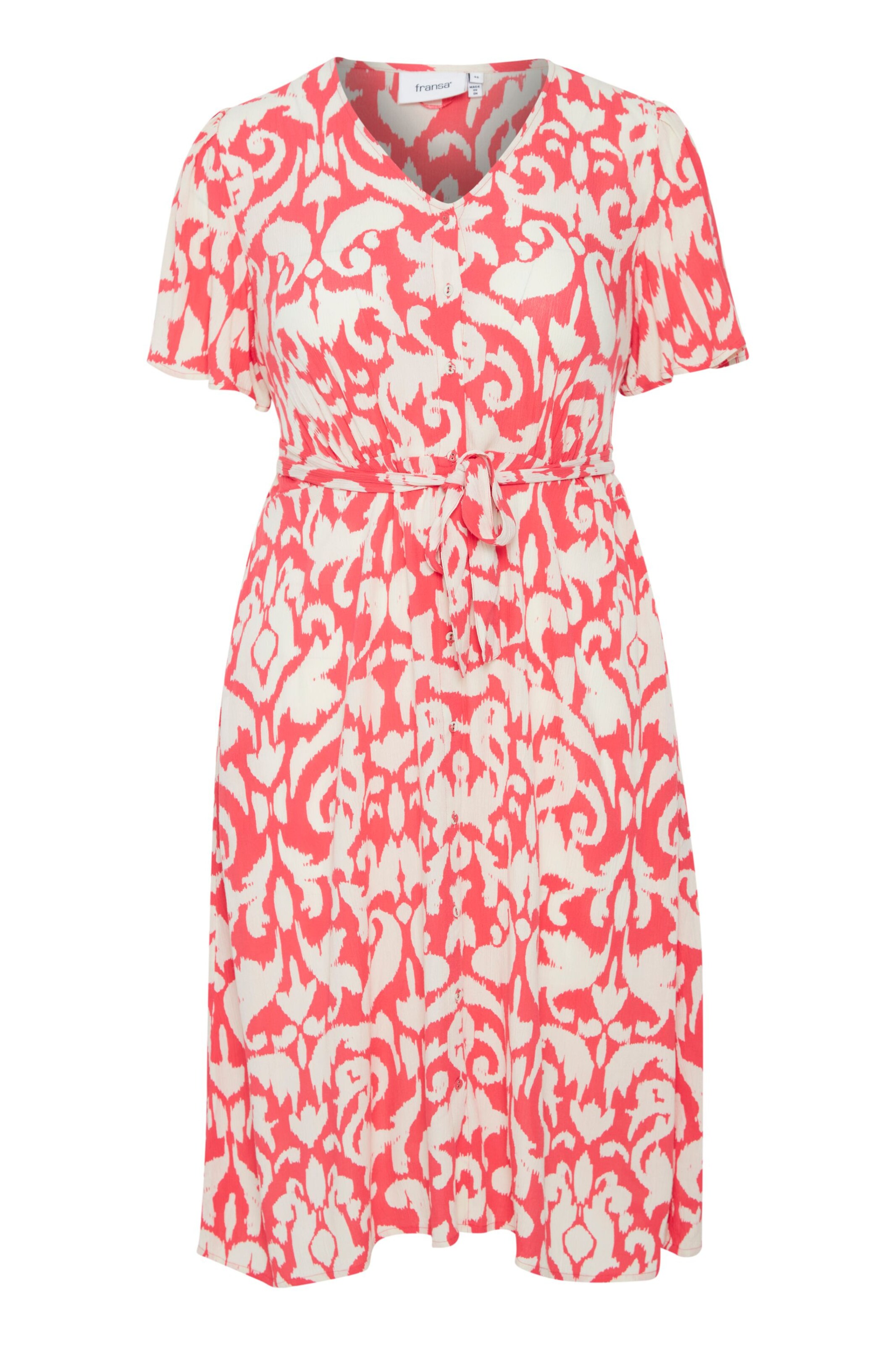 Fransa Kleid 'Piria' in rot / weiß, Produktansicht