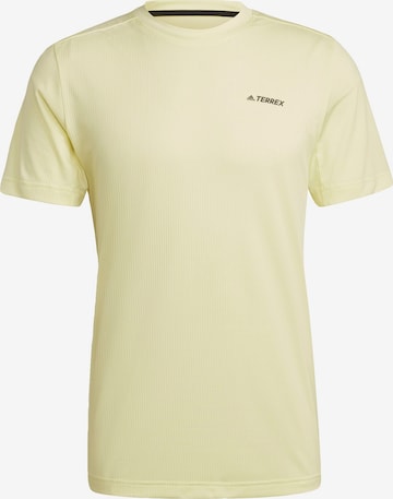 adidas Terrex Performance Shirt in Yellow: front
