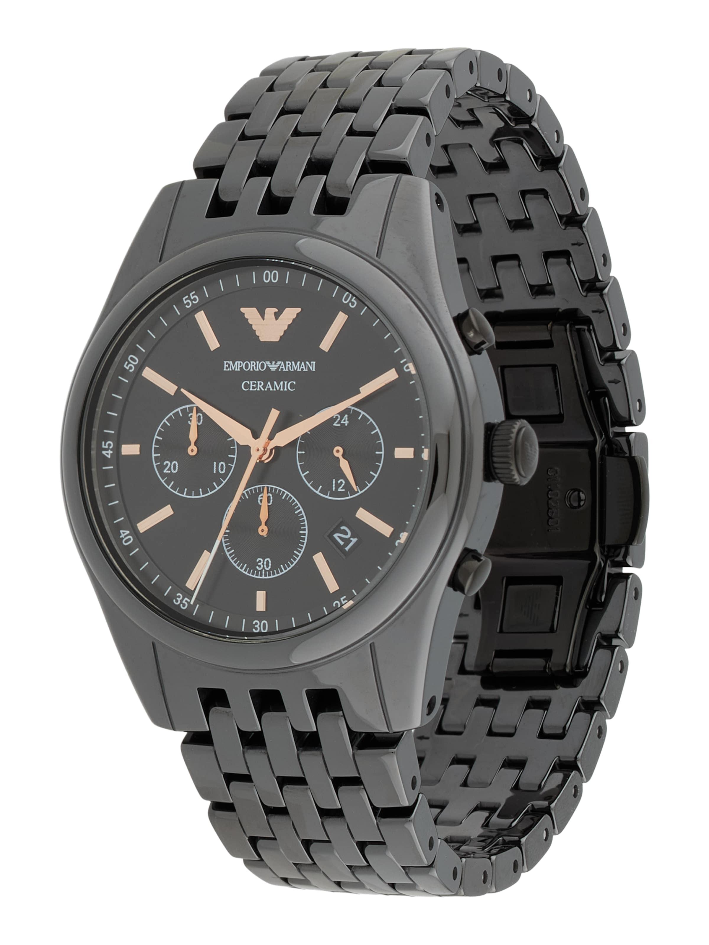 Emporio Armani - Relógios analógicos em preto: frente