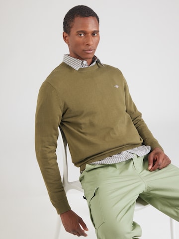 GANT Свитер 'CLASSIC' в Зеленый: спереди
