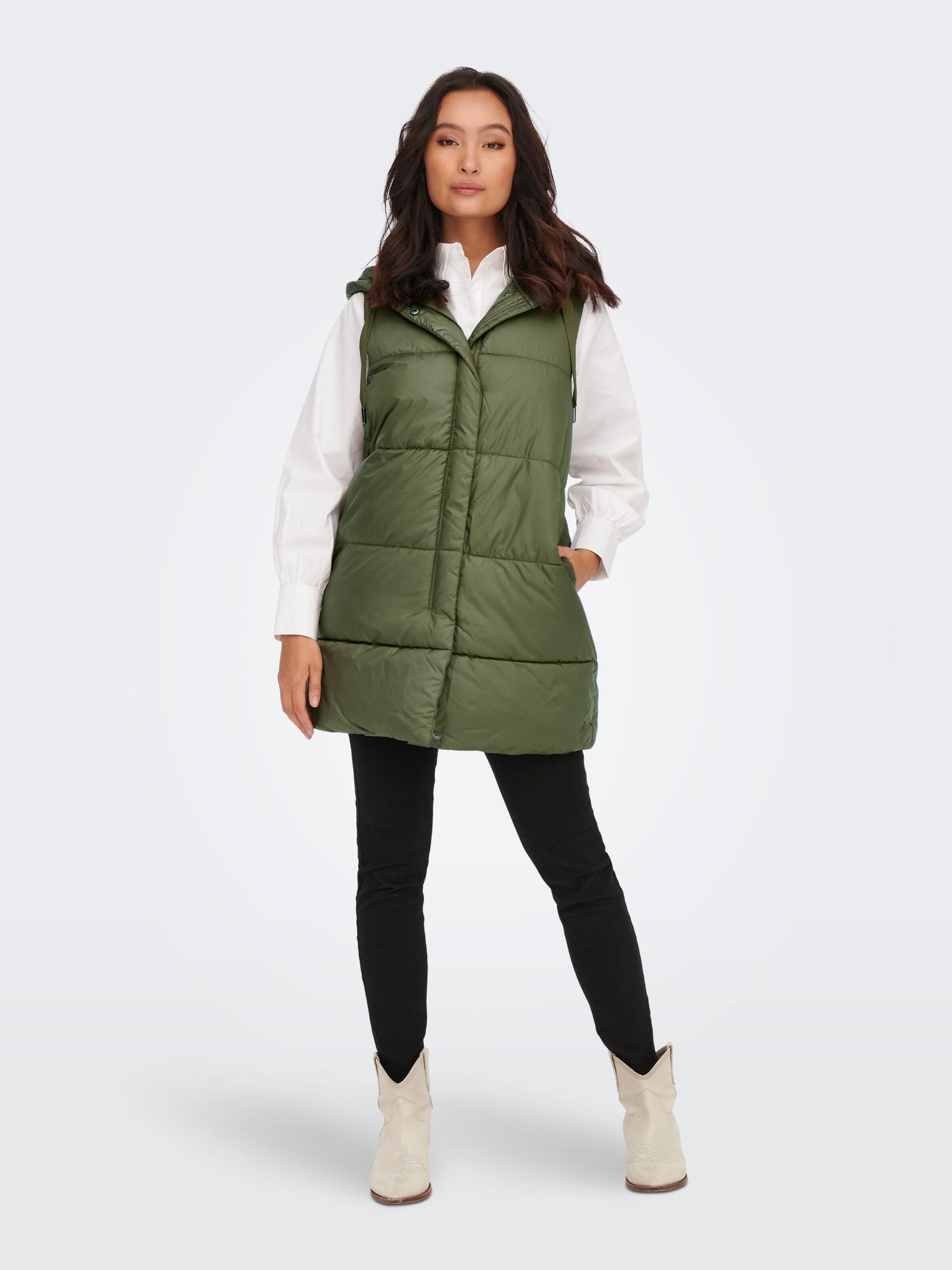 Chaleco 3/4 Capucha Mujer Only 15230642 ONLNEWASTA PUFFER WAISCOAT CC