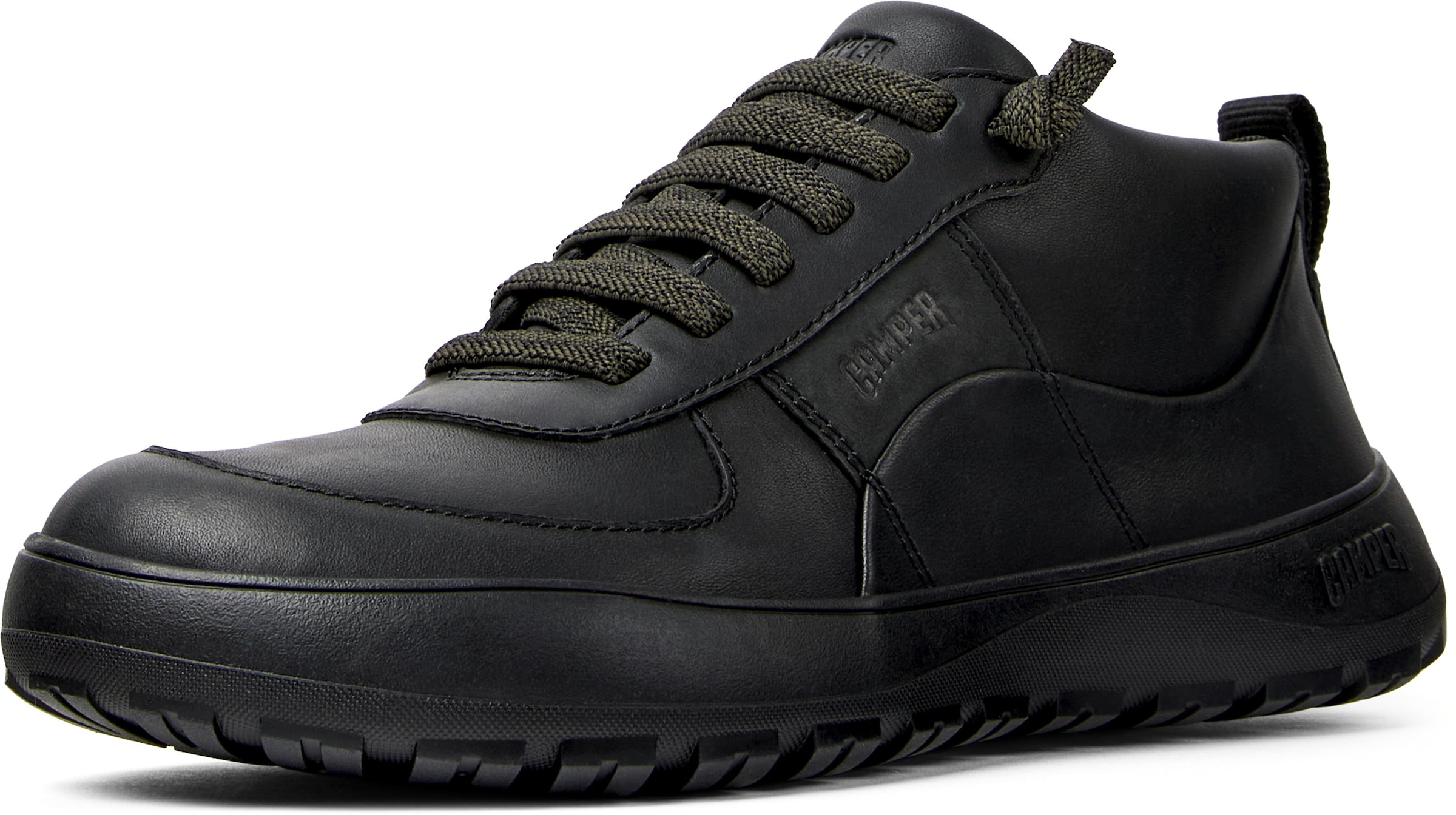 Sneaker alta ' Peu Serra ' di CAMPER in nero: frontale