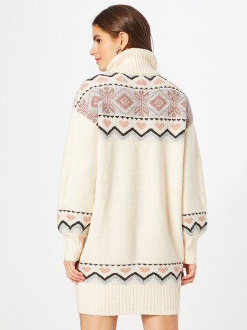 River Island Pletené šaty 'FAIRISLE' - Béžová