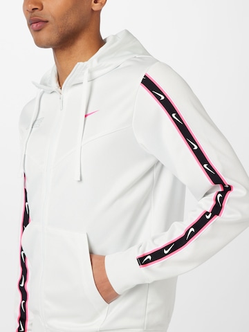 Nike Sportswear Zip-Up Hoodie 'Repeat' in White