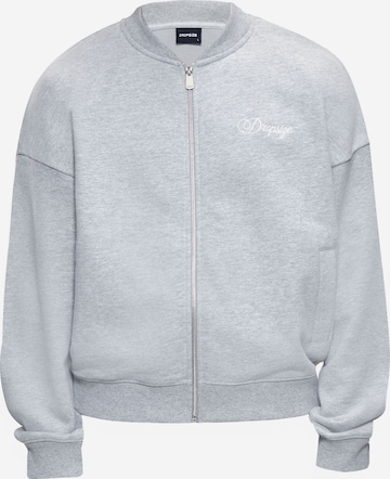 Giacca di felpa di Dropsize in grigio: frontale