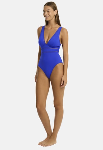 SEA LEVEL Triangel Badeanzug 'Essentials Edit' in Blau