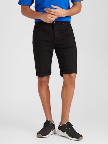 HUGO Red Slimfit Shorts in Schwarz: predná strana