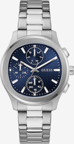 Montre à affichage analogique GUESS en argent : devant