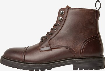 Pepe Jeans Lace-Up Boots ' LOGAN ' in Brown: front