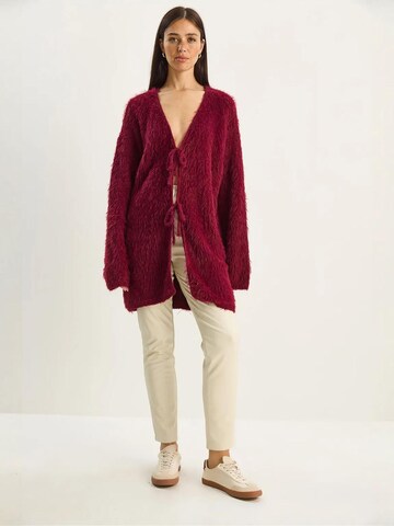 Bianco Lucci Gebreid vest in Rood