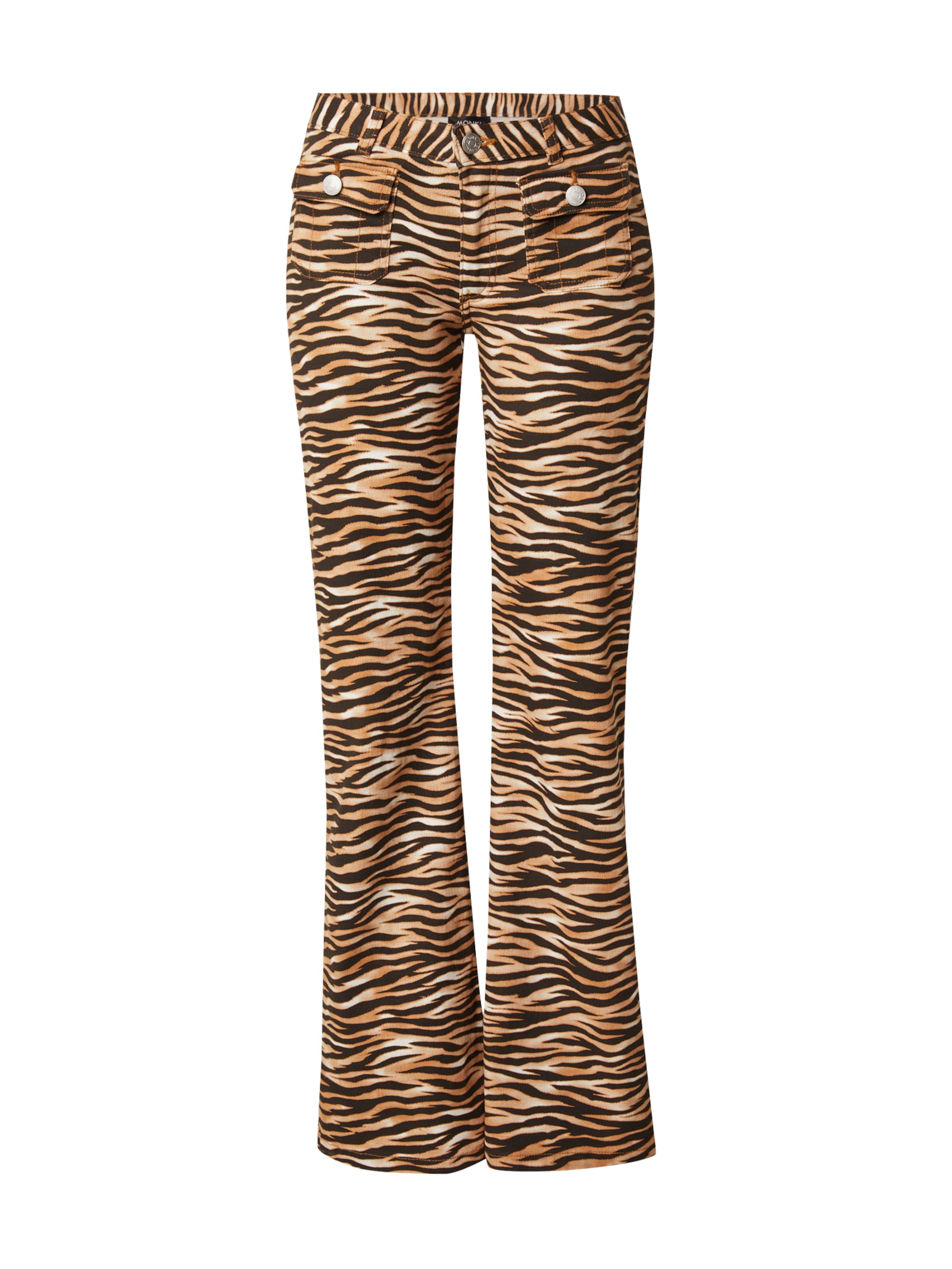 Monki Bootcut Broek in Bruin: voorkant