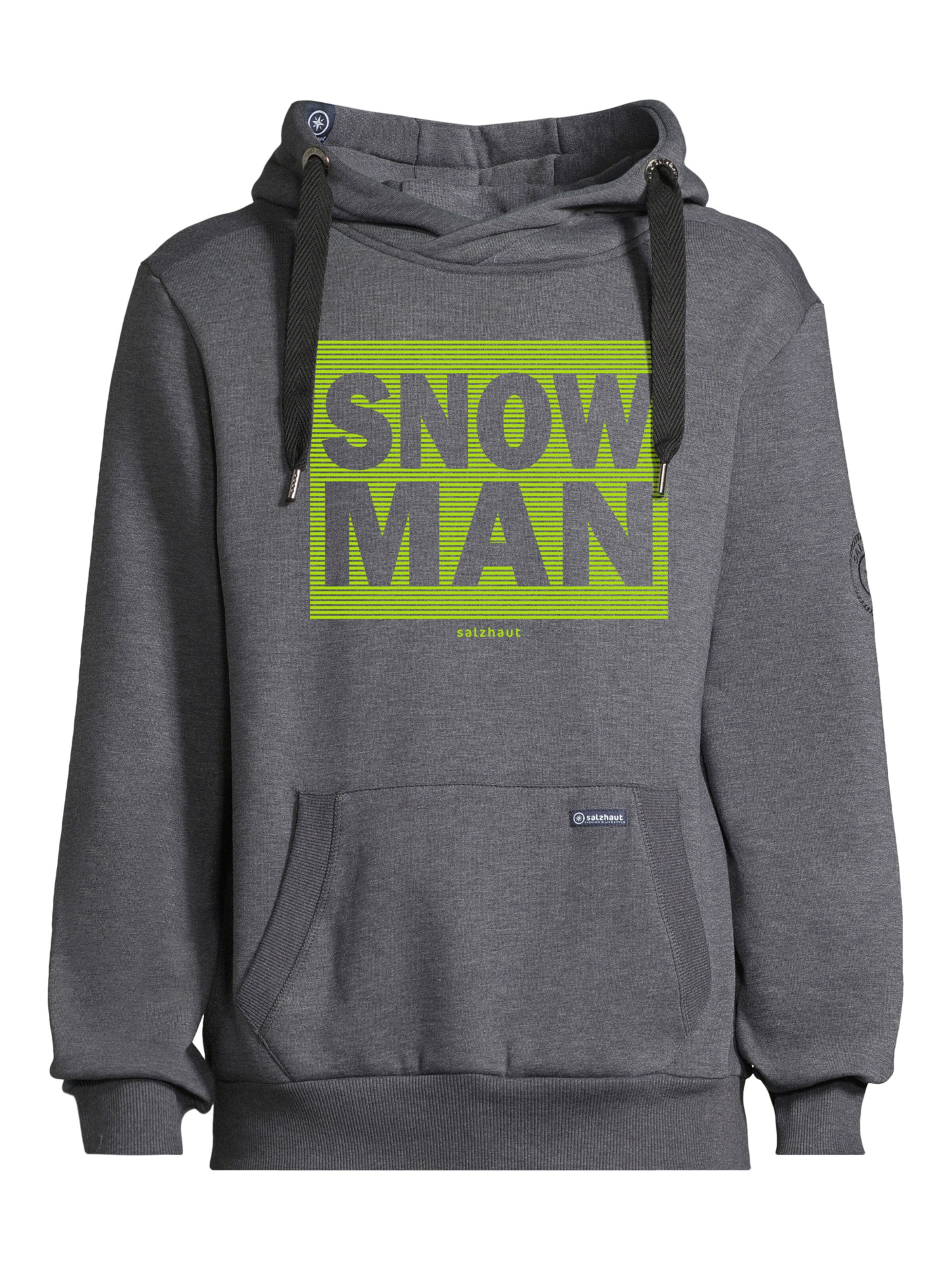 salzhaut Sweatshirt 'HEFF - SNOWMAN' in Grey: front