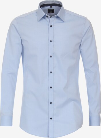 VENTI Slim fit Business Shirt in Blue: front