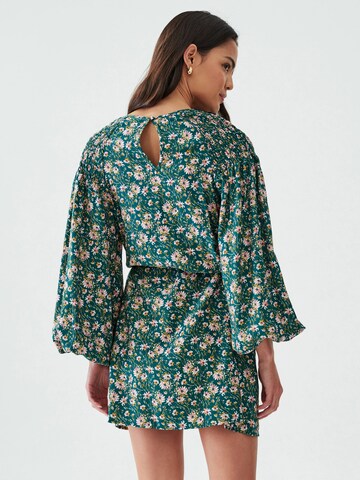 The Fated Dress 'Bennett' in Green: back