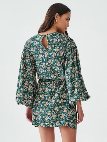 The Fated Dress 'Bennett' in Green: back