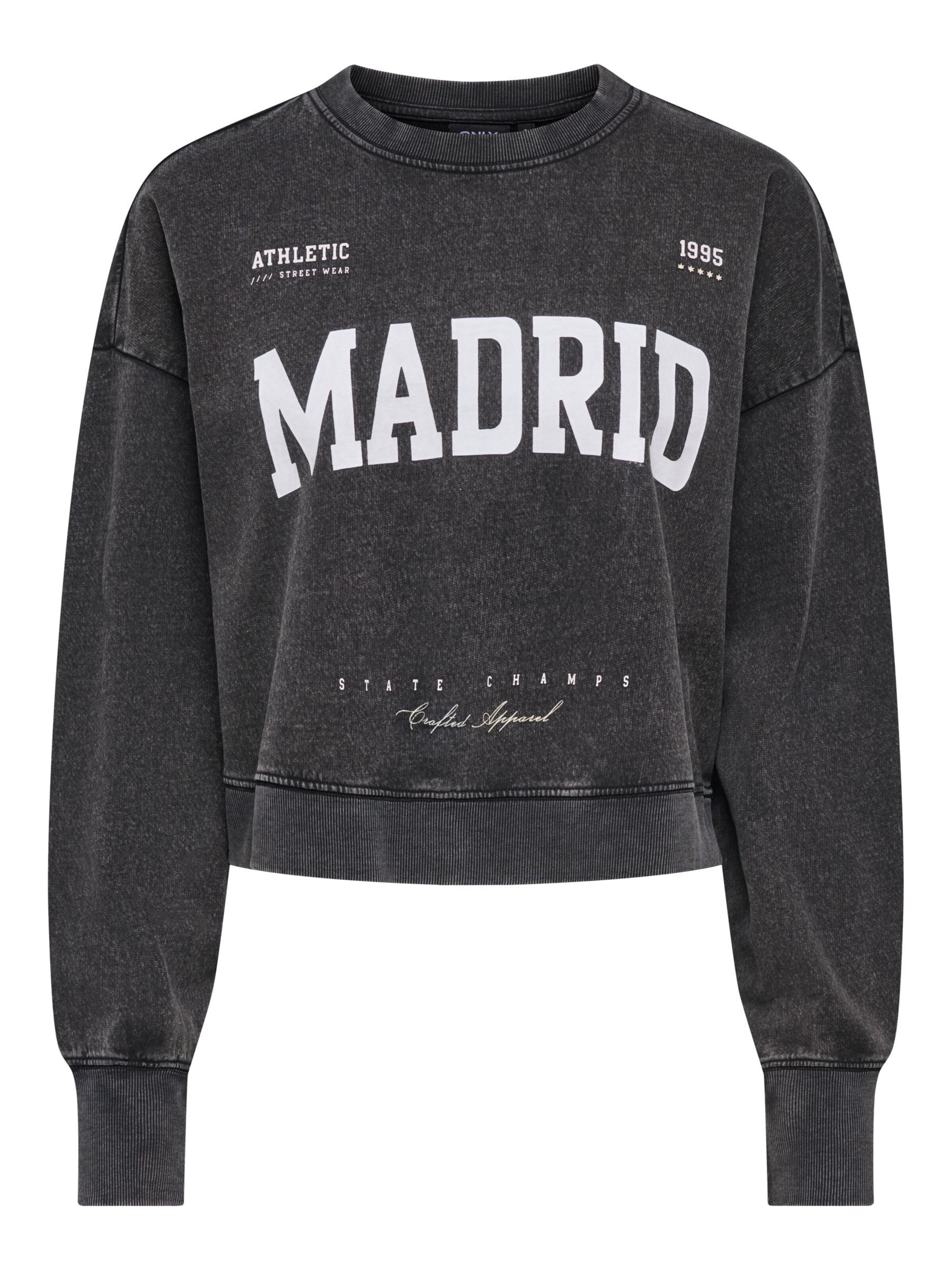 ONLY Sweatshirt in Zwart: voorkant