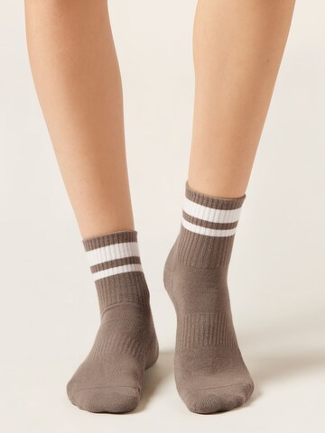 CALZEDONIA Socks in Brown: front