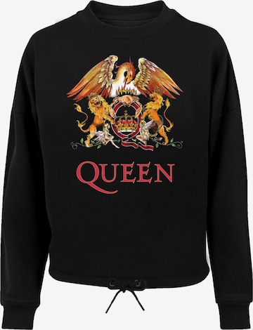 F4NT4STIC Sweatshirt 'Queen Classic Crest' in Zwart: voorkant