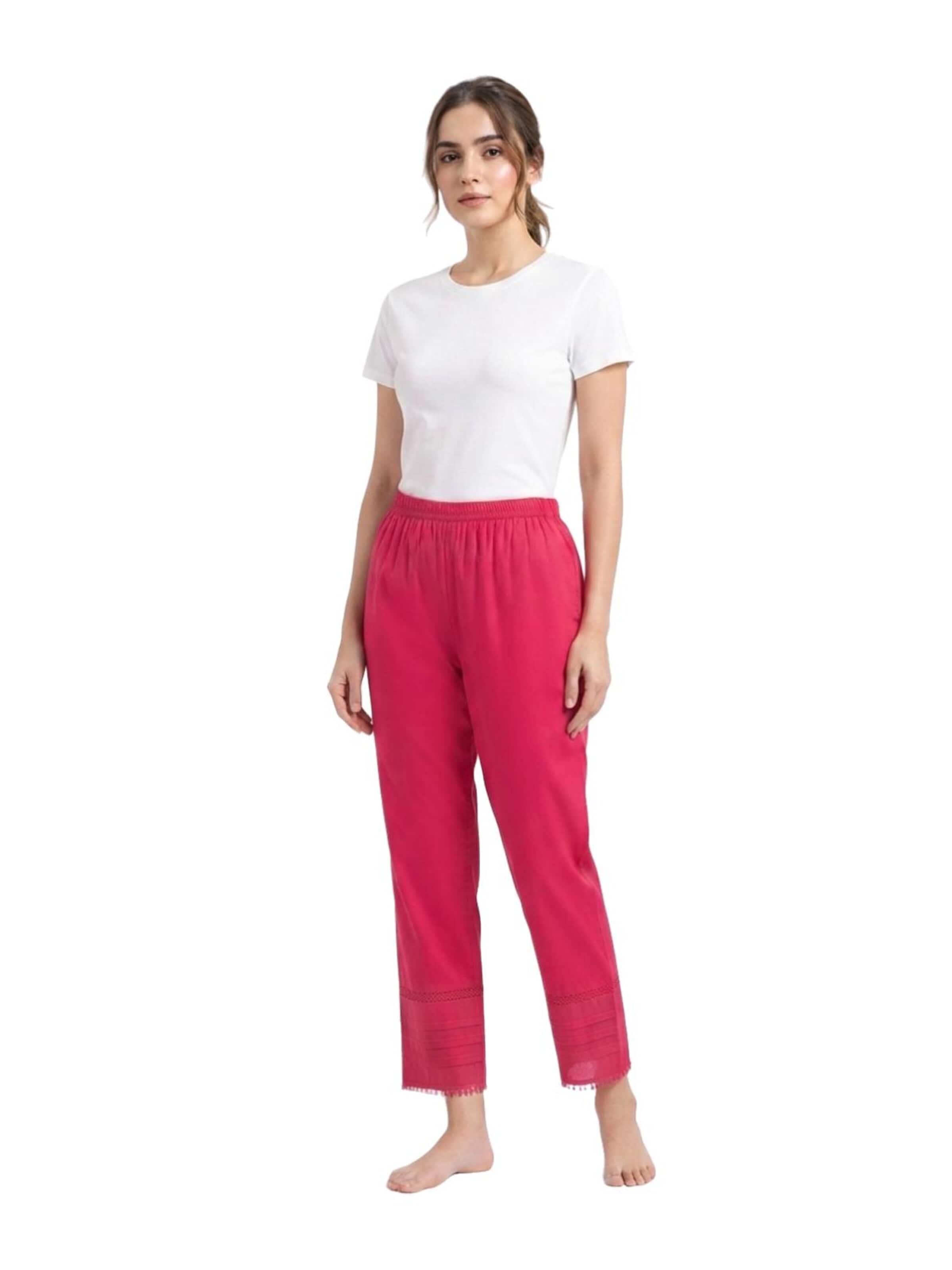 PfauGermany Pajama 'Relax and Trendy Pajama Trouser' in Pink: front