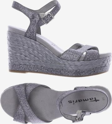 TAMARIS Sandals & High-Heeled Sandals in 36 in Silver: front