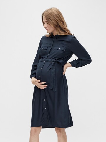 Robe-chemise 'Mercy' MAMALICIOUS en bleu : devant