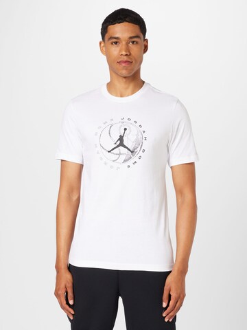 T-Shirt fonctionnel Jordan en blanc : devant