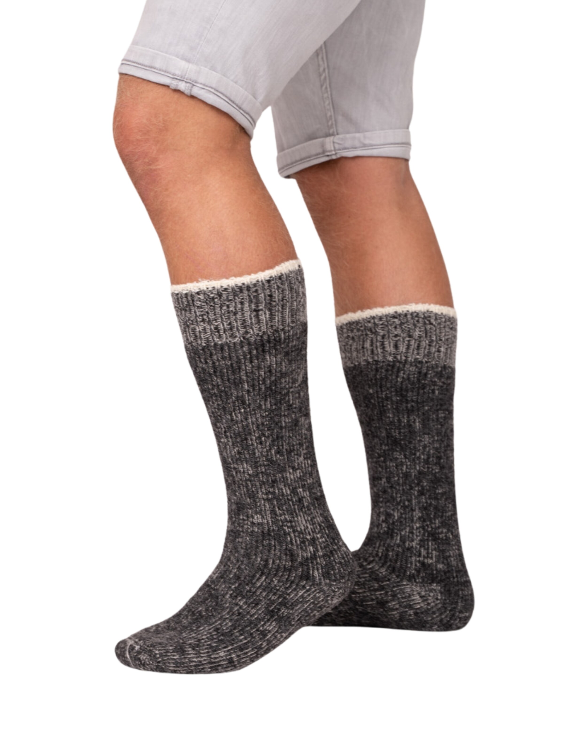 HomeOfSocks Knee High Socks 'HOSK953' in Grey