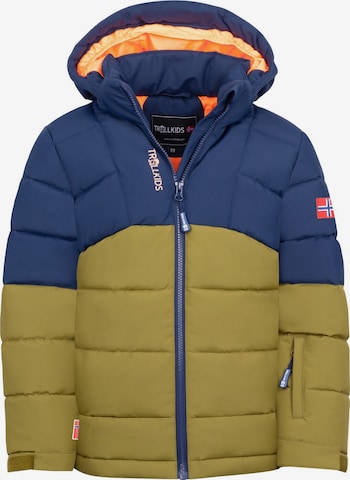 TROLLKIDS Winter Jacket in Green: front