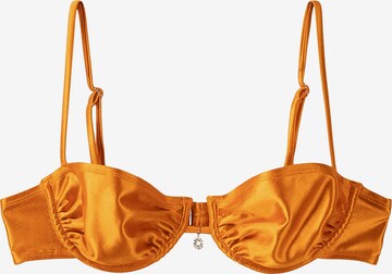 Balconnet Hauts de bikini Bershka en orange : devant