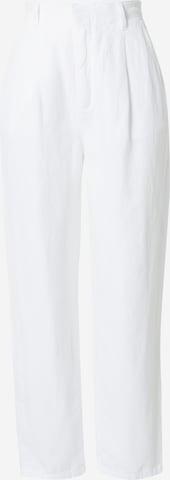 OUI Pleat-Front Pants in White: front