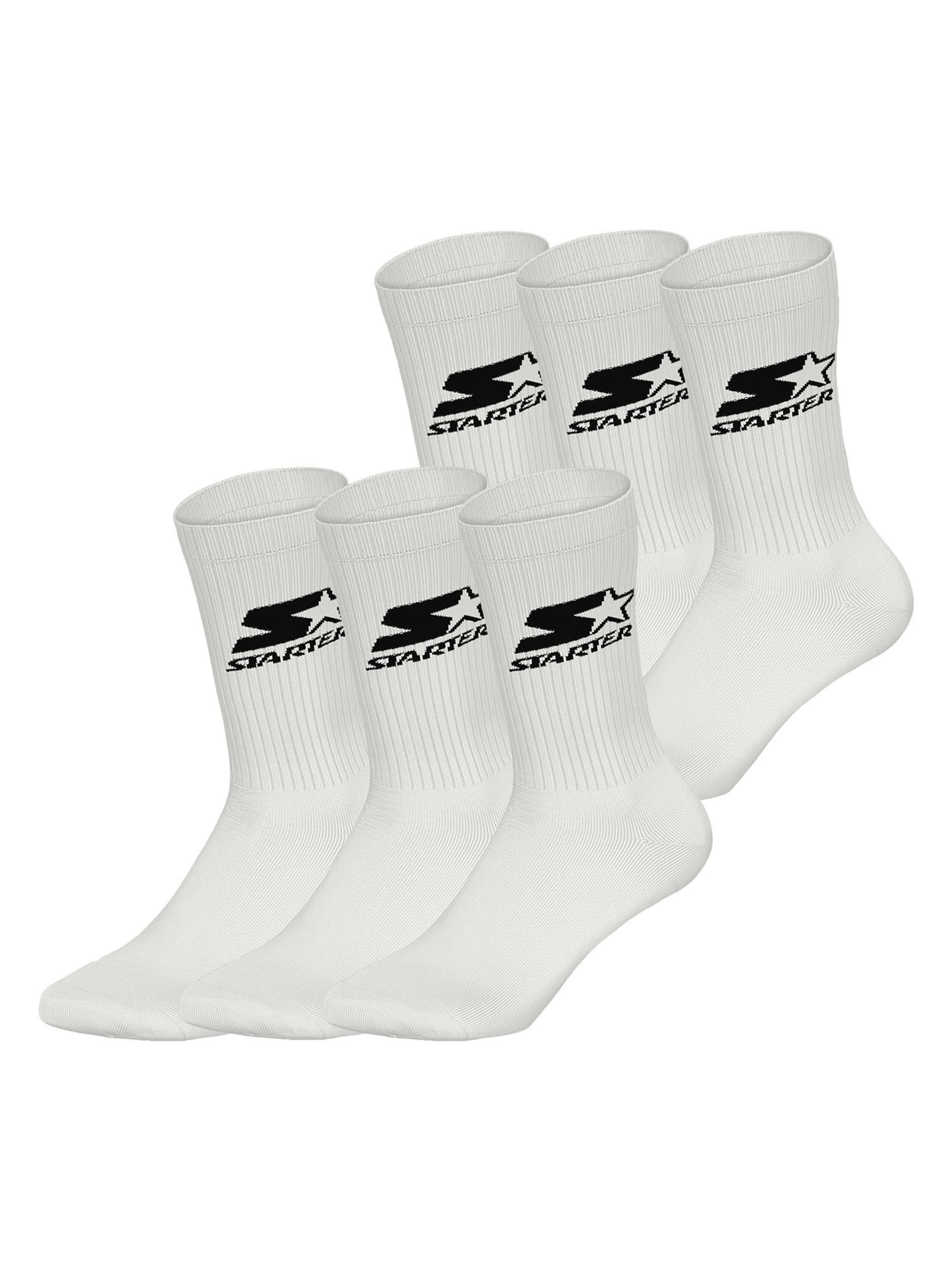 Chaussettes ' Crew ' Starter en blanc : devant