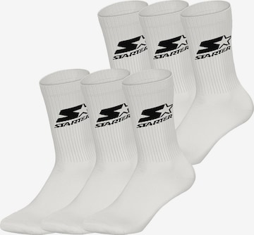Chaussettes ' Crew ' Starter en blanc : devant