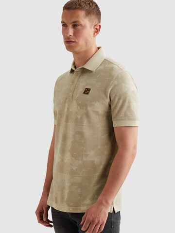 PME Legend T-shirt 'Polo shirt in piqué with allover print' i beige: framsida