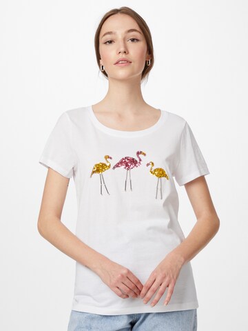 ONLY T-shirt 'Kita' i vit: framsida