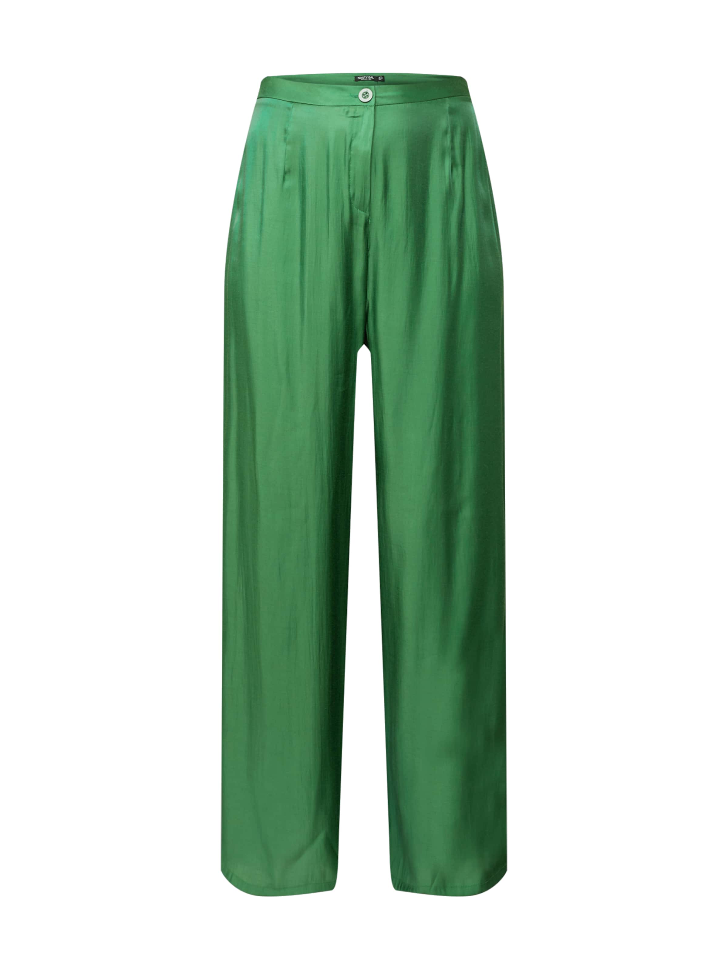 Wide leg Pantaloni de la Nasty Gal Plus pe verde: față