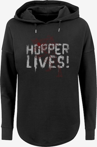 F4NT4STIC Sweatshirt 'Stranger Things Hoppers Live Netflix TV Series' in Black: front