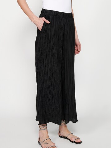 KOROSHI Wide leg Trousers in Black