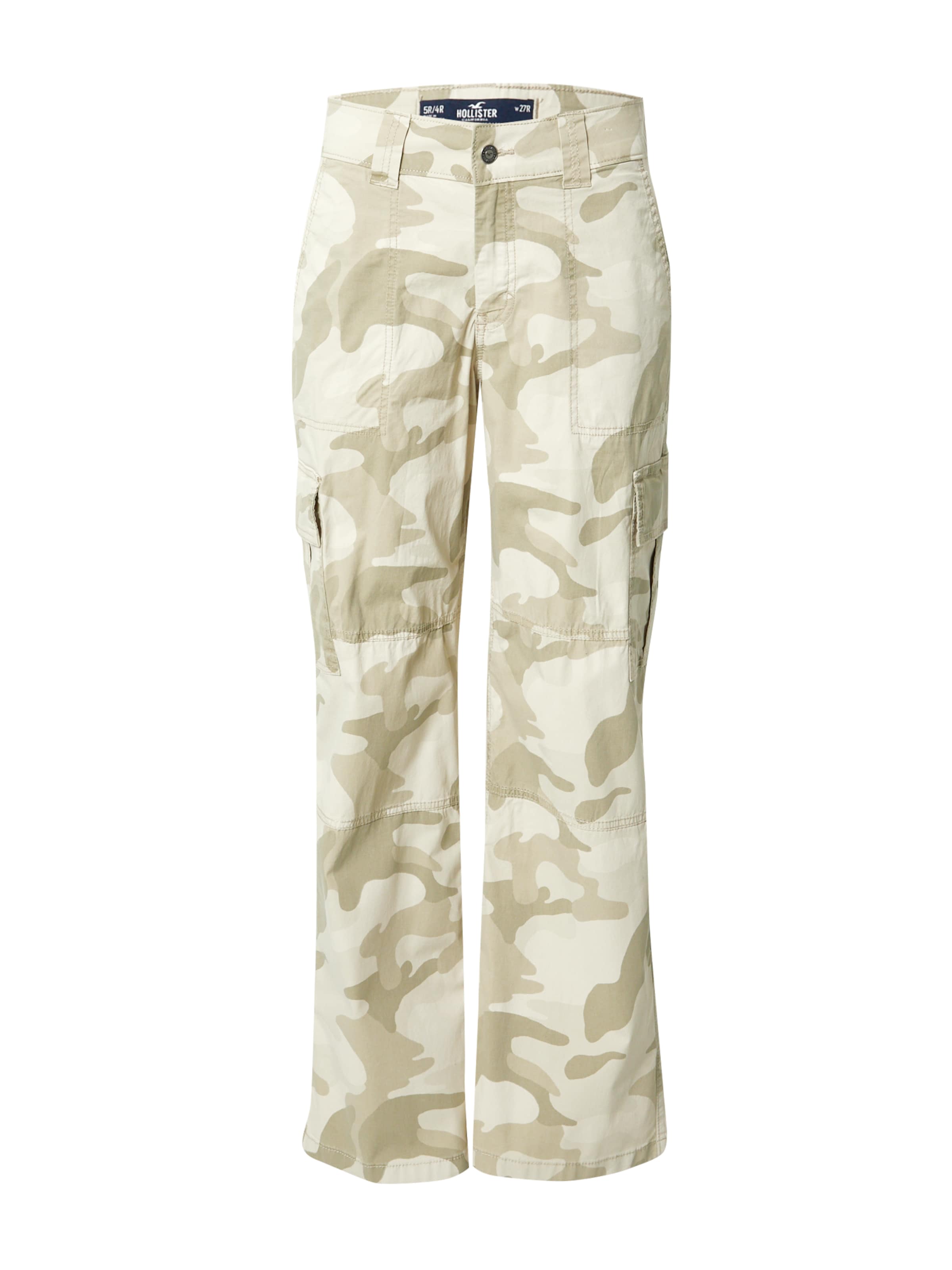 HOLLISTER Bő szár Cargo nadrágok - bézs: elől