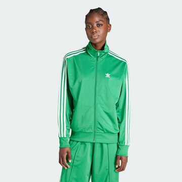 ADIDAS ORIGINALS Zip-Up Hoodie 'Adicolor Classics' in Green: front