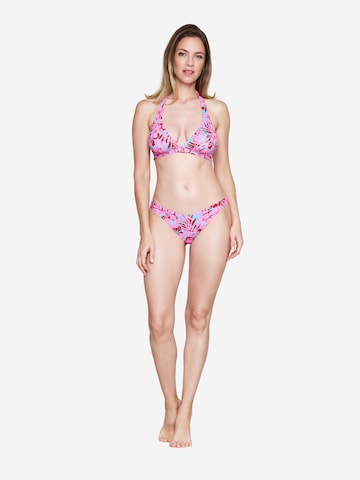 JOOP! Jeans Triangel Bikinitop ' Hibiskus ' in Roze