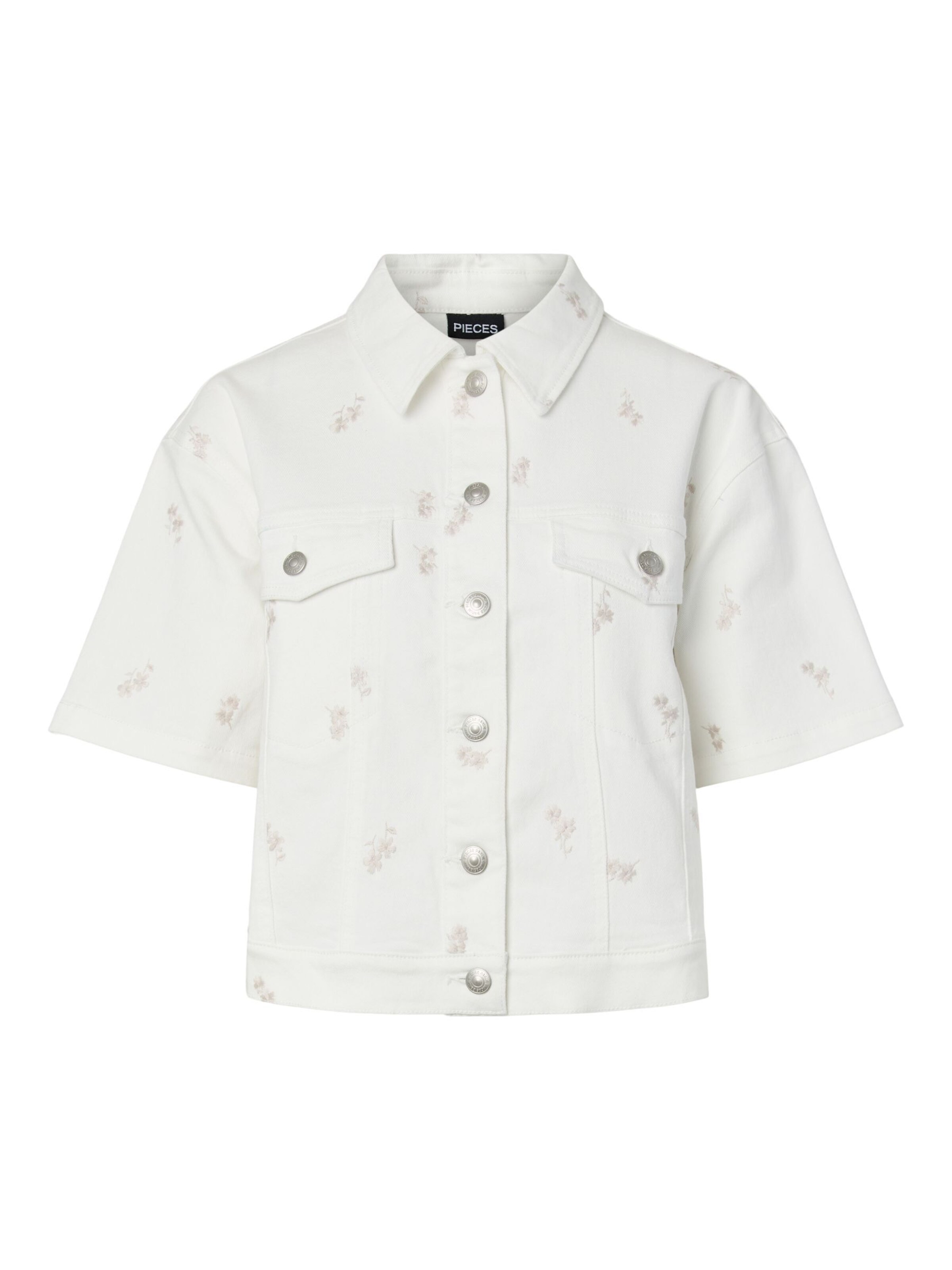 PIECES Bluse 'PCVIOLET' i hvid: forside