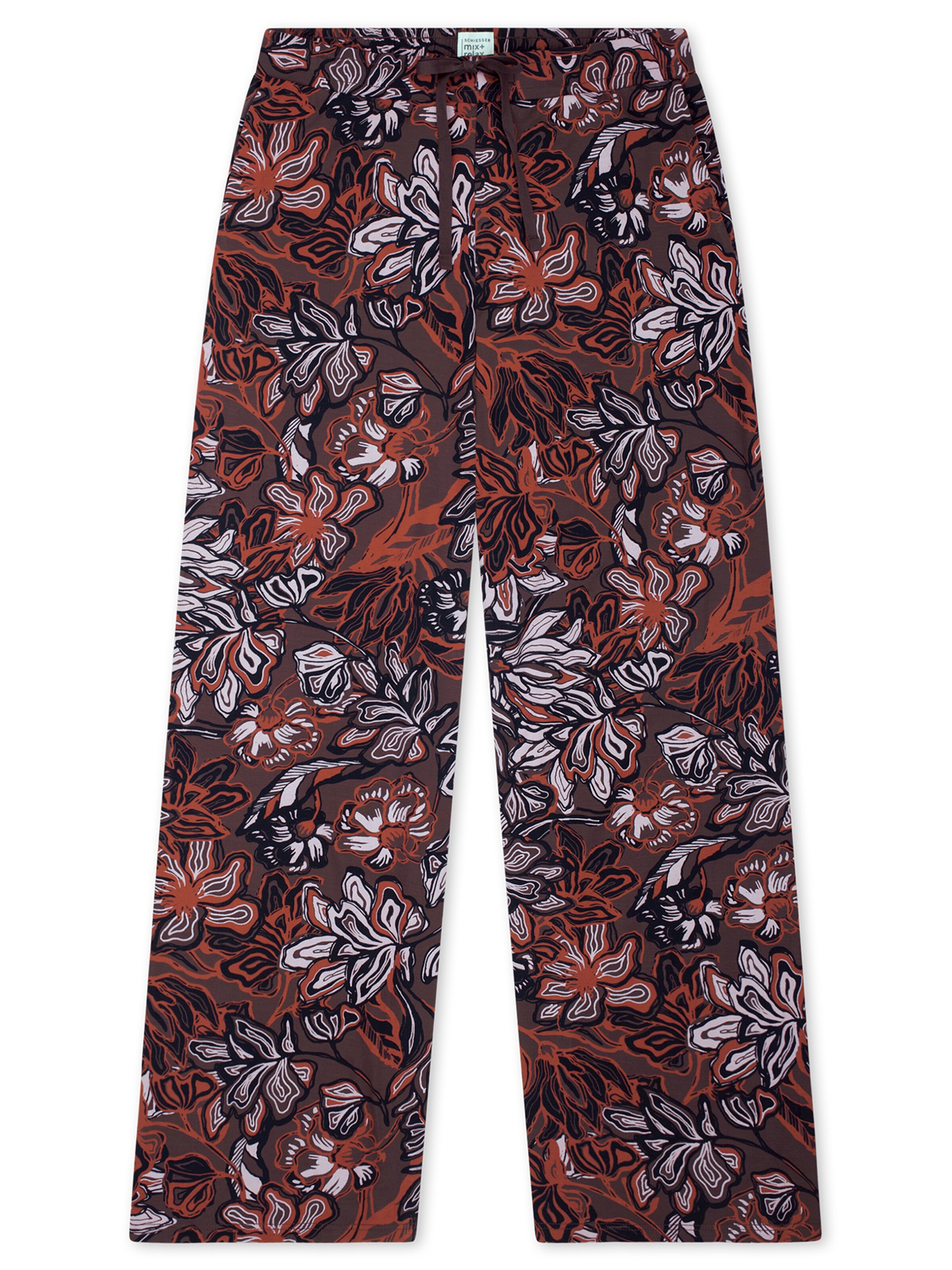SCHIESSER Pajama pants ' Mix Relax ' in Brown: front