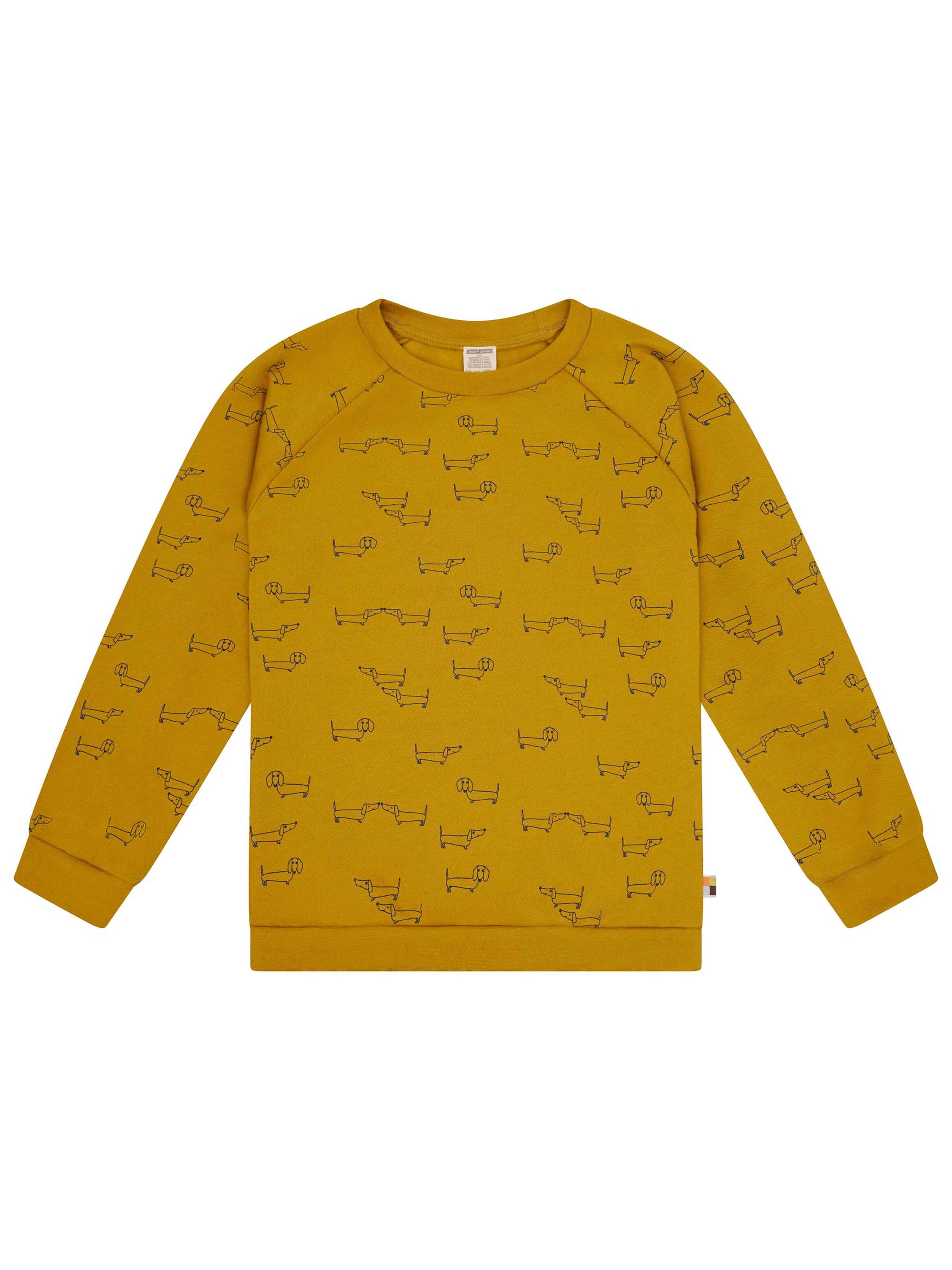 loud + proud Sweater 'Dackel' in Yellow: front