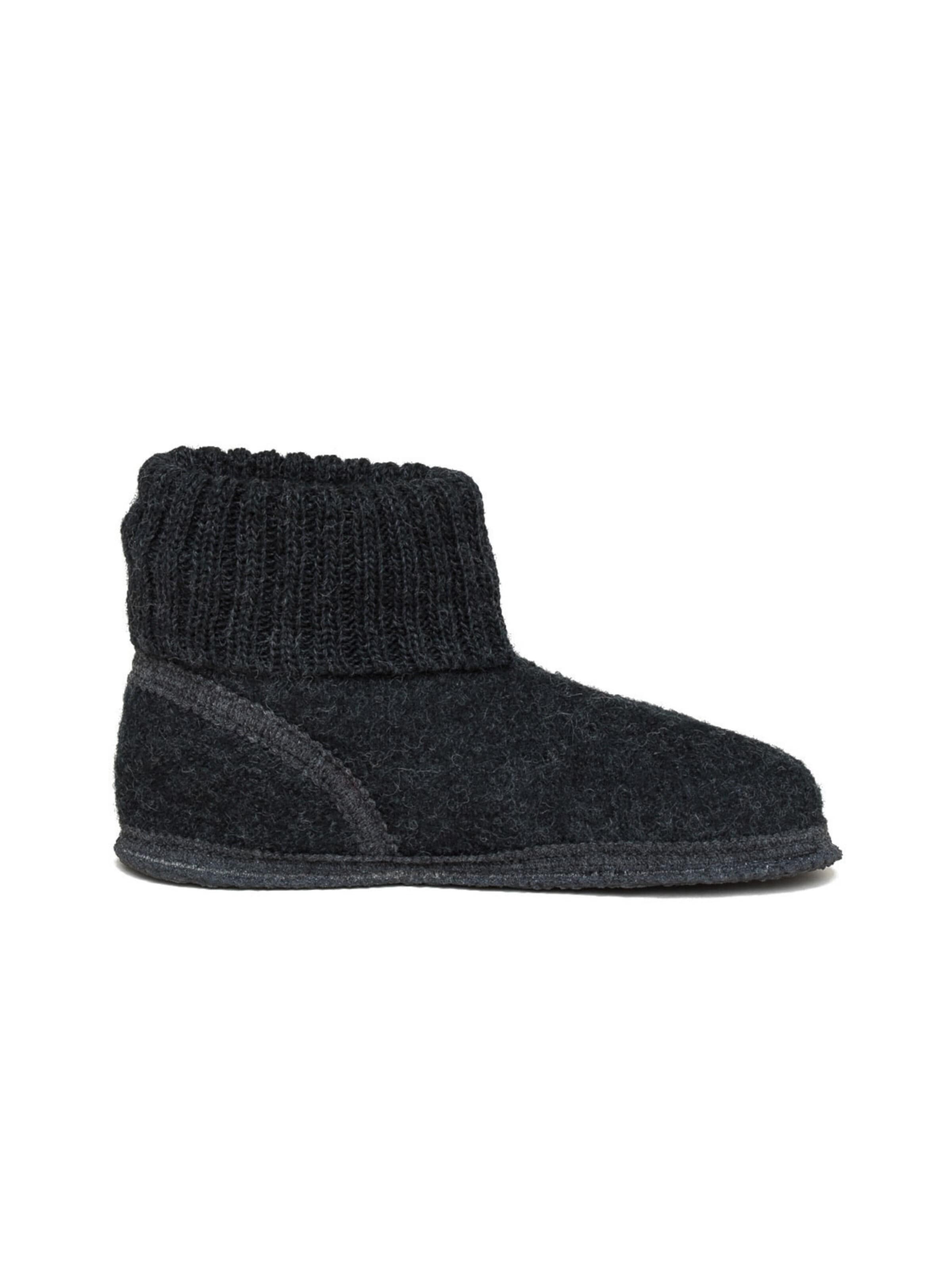 kitz-pichler Slippers 'Hüttenschuh Oetz' in Black